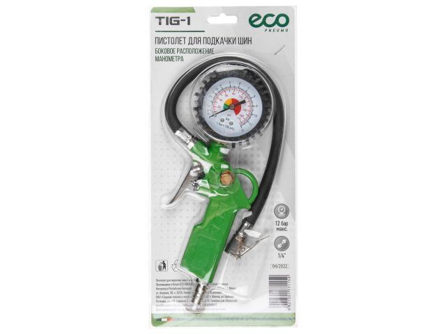 пистолет для подкачки шин eco tig-1 с манометром (боковой манометр) tig-1 от BTSprom.by