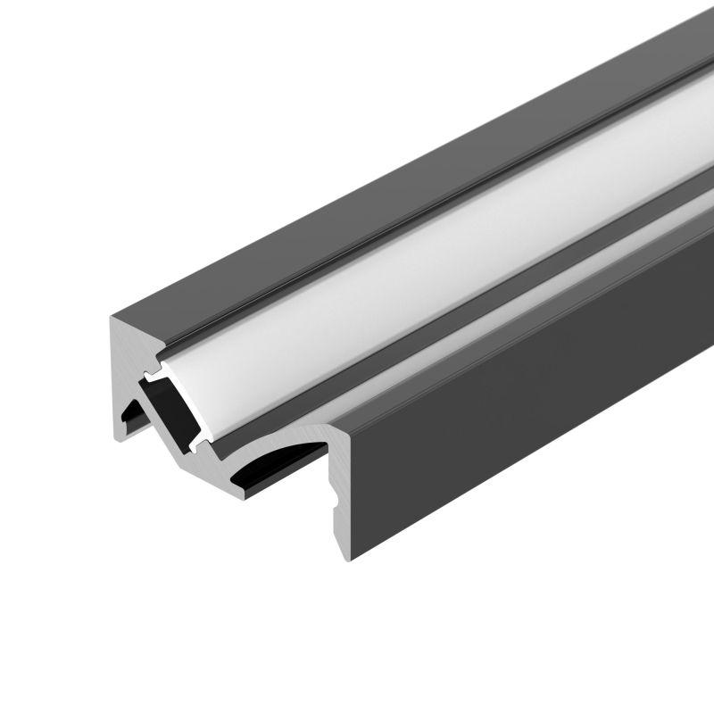профиль sl-bevel-w21-2000 anod black l2000 алюм. arlight 043688 от BTSprom.by