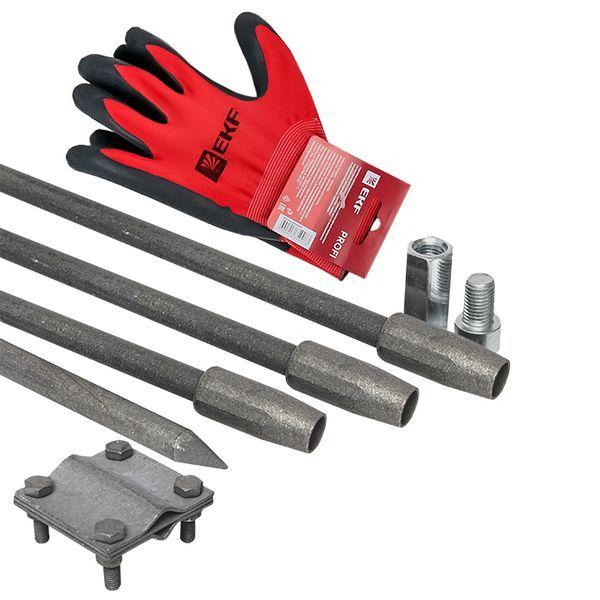  Комплект заземления верт. с заострением d16 дл.6м (4х1.5м) HZ PROxima EKF gc-21601 фото в каталоге от BTSprom.by