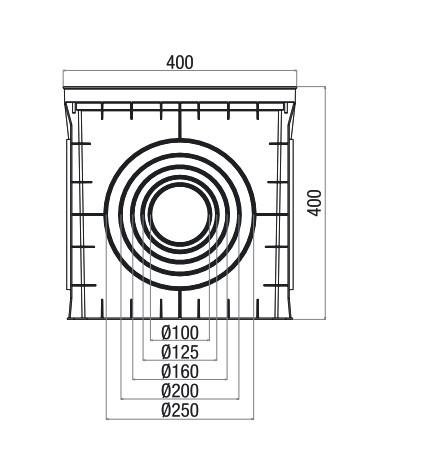  Коробка распределительная 400х400х400мм 4 вывода без крышки пластик сер. Cetinkaya Pano CP404041 фото в каталоге от BTSprom.by