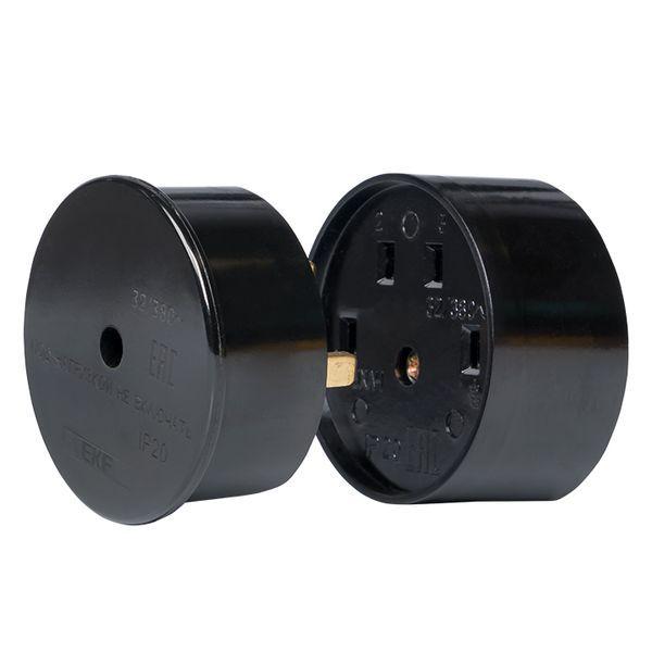  Разъем 1-м ОП РШ-ВШ 32А IP20 3P+PE 380В карболит. черн. PROxima EKF AS-380-O-04 фото в каталоге от BTSprom.by