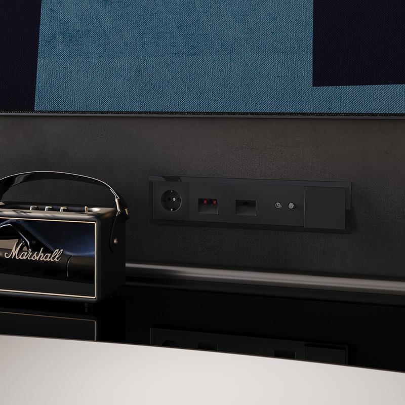  Рамка 5-м S70 стеклян. черн. Voltum VLS110508 фото в каталоге от BTSprom.by