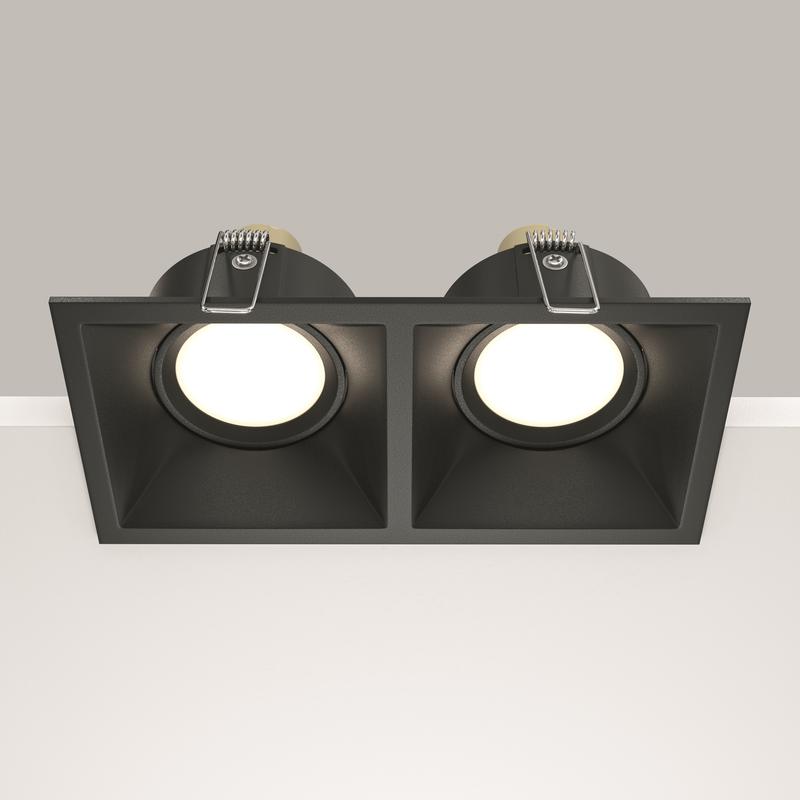  Светильник Dot 2х10Вт GU10 встраив. Maytoni DL029-2-02B фото в каталоге от BTSprom.by