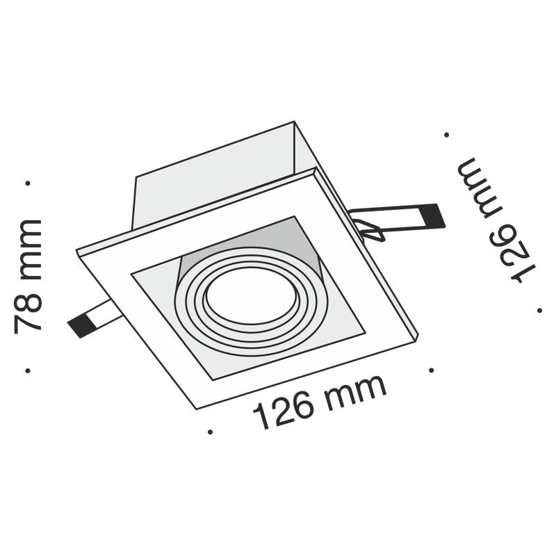  Светильник Metal Modern 1х10Вт GU10 встраив. Maytoni DL008-2-01-S фото в каталоге от BTSprom.by