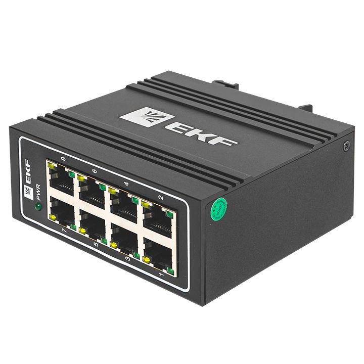  Коммутатор промышленный неуправляемый TSX-100 8 портов 10/100 Мбит/с EKF TSX-100-UN-8 фото в каталоге от BTSprom.by