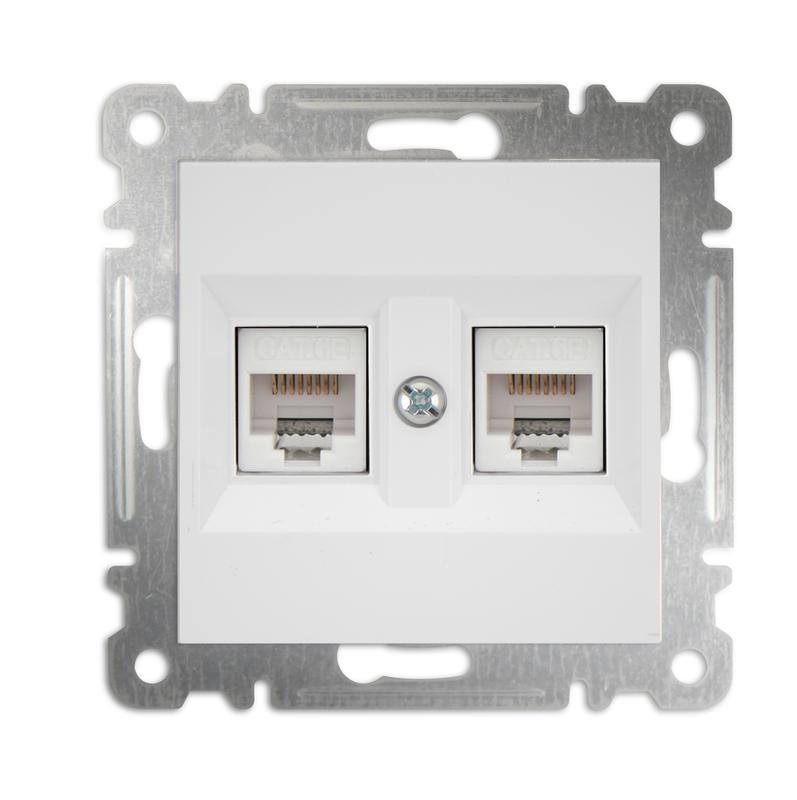 розетка компьютерная 2-м cat 5 сп 16а ip20 250в karea механизм бел. makel 57001036 от BTSprom.by