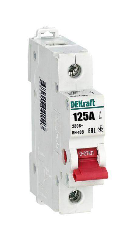 выключатель-разъединитель вн-105 вн105-1p-125a dekraft 17084dek от BTSprom.by