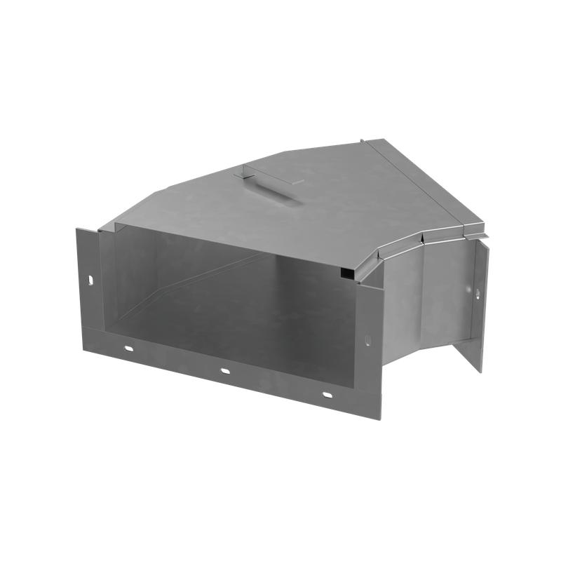 Короб кабельный блочный угловой горизонт. одноканальный с углом поворота на 45град. 500х200 L665 сталь 2мм ККБ-УГП-0.2/0.5 HD КМ-Профиль LO67407 от BTSprom.by