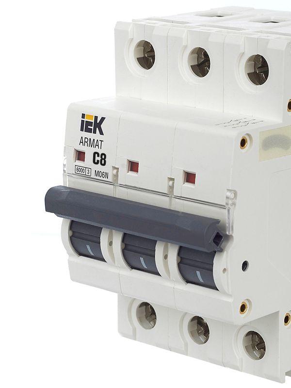  Выключатель автоматический модульный 3п C 8А M06N ARMAT IEK AR-M06N-3-C008 фото в каталоге от BTSprom.by