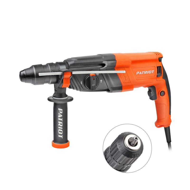 перфоратор rh 263q sds+ 880вт 2.9дж 3 режима работы быстросменный патрон qcc макс.диаметр 26мм глубиномер кейс patriot 140301314 от BTSprom.by