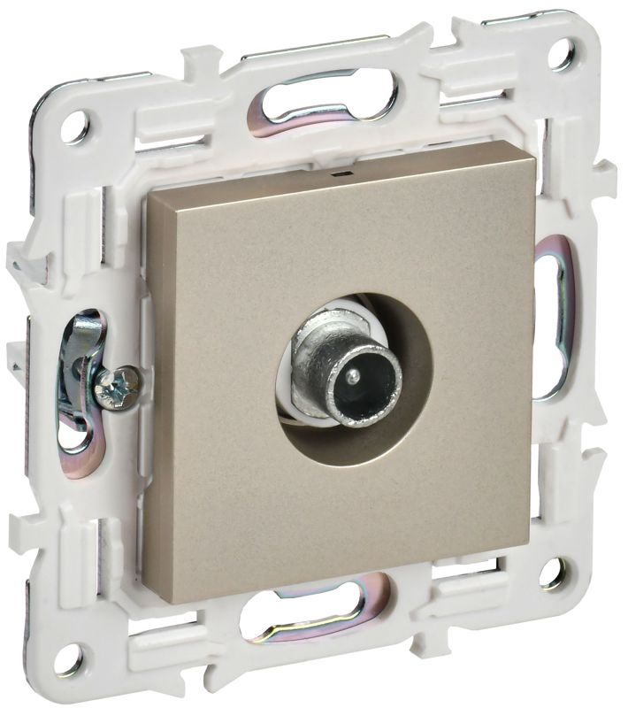 розетка телевизионная проходная tv skandy sk-a17sh шампань iek sk-a10-p-k37 от BTSprom.by