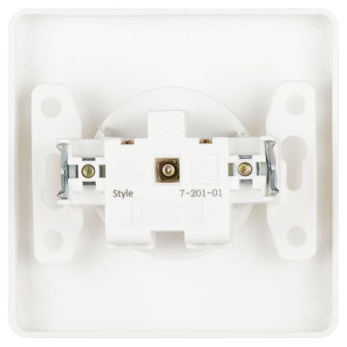  Розетка 1-м СП Style 7-201-01 16А IP20 250В 2P бел. Intro Б0060637 фото в каталоге от BTSprom.by