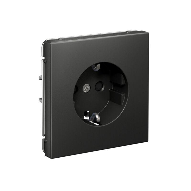 Розетка ArtGallery 16А с заземл. со шторками быстрозажим. клем. механизм базальт SE GAL001445S фото в каталоге от BTSprom.by