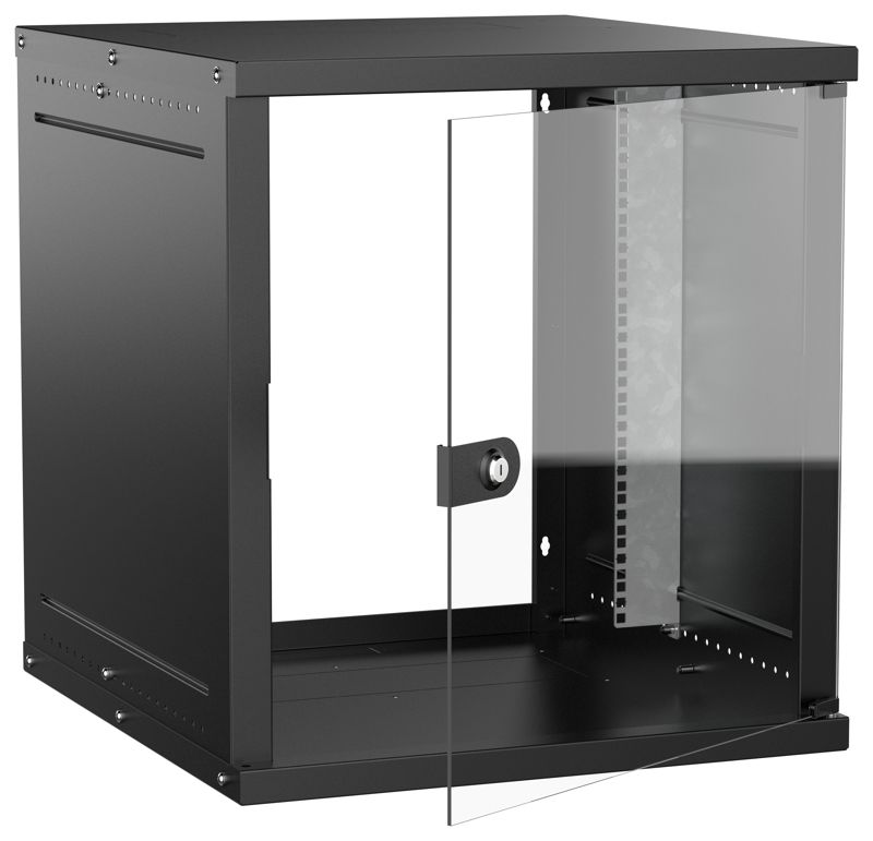 шкаф настенный 12u 600х650мм дверь стеклян. черн. generica lwe5-12u67-gf-g от BTSprom.by