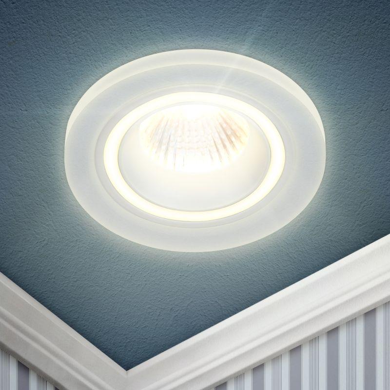 светильник встраиваемый декоративный dk90 wh mr16/gu5.3 бел. эра б0054358 от BTSprom.by