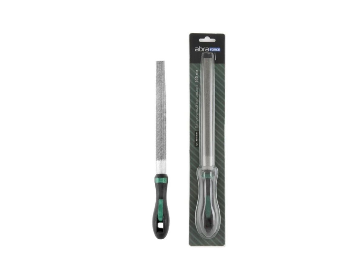 напильник полукруглый с рукояткой 250 мм насечка 2 bff10 (abraforce) am154590 от BTSprom.by