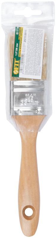  Кисть флейцевая "профи" натур. светлая щетина деревянная ручка 1. 5дюйм (38мм) FIT 01114 фото в каталоге от BTSprom.by