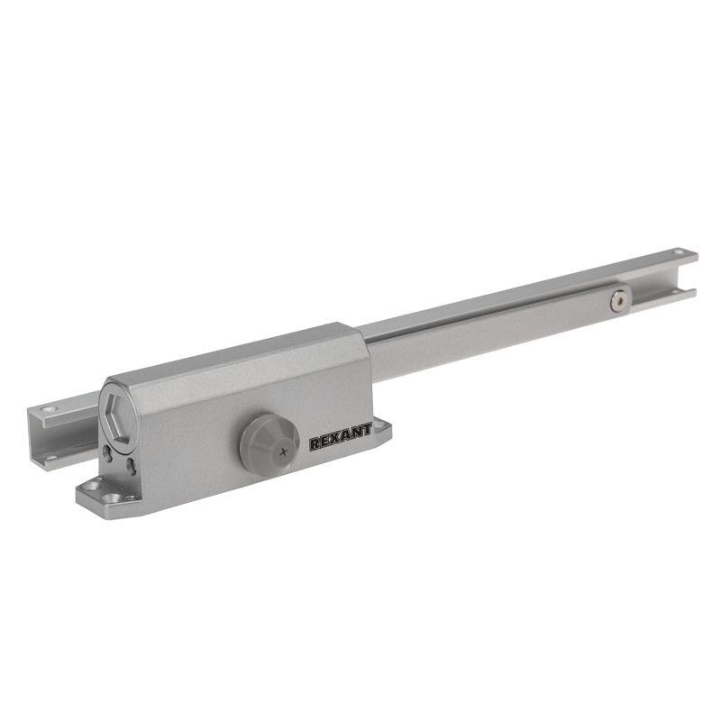  Доводчик дверной со скользящей тягой для установки на дверь весом до 65кг Rexant 46-0511 фото в каталоге от BTSprom.by