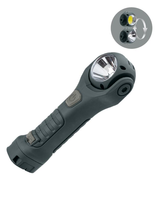 фонарь-светильник аккумуляторный 3вт led+4вт cob led+красн. съемный li-ion 18650 1200ма.ч корпус abs-пластик usb-шнур поворот. механизм источников света магнит на корпусе складная металл. ручка для подвеш. космос koc705lit от BTSprom.by