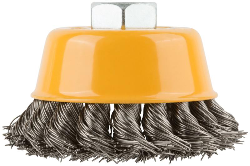  Корщетка-чашка гайка М14 витая проволока нержавеющая сталь 75мм FIT 38847 фото в каталоге от BTSprom.by