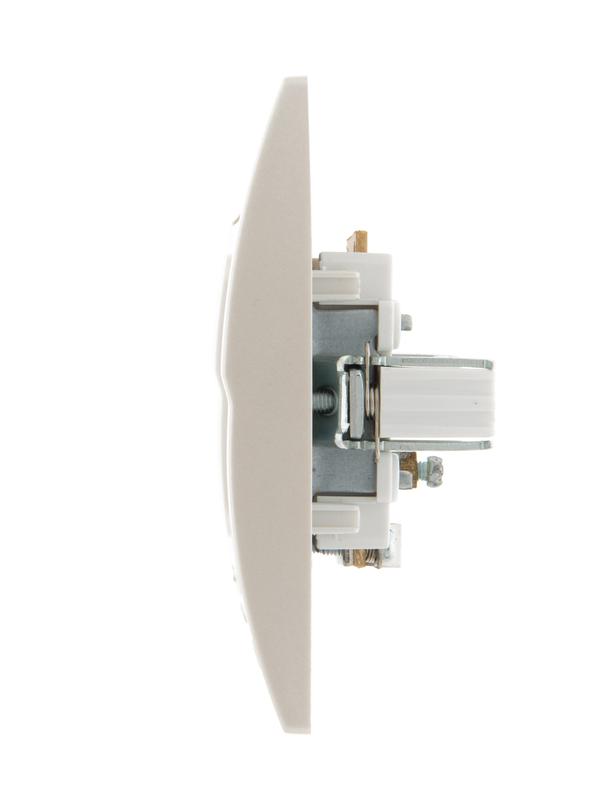  Розетка телевизионная оконечная TV СП Deriy 16А IP20 жемчуж./бел. металлик LEZARD 702-3030-130 фото в каталоге от BTSprom.by