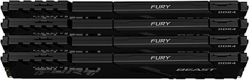память оперативная kf436c18bbk4/64 64gb 3600mhz ddr4 cl18 dimm (kit of 4) fury beast black kingston 1000632818 от BTSprom.by