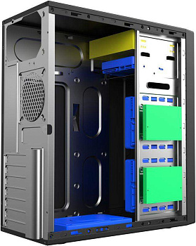 корпус c блоком питания 450 ватт case fl-301 atx 1х5.25ext 1х3.5ext 4х3.5int 4xusb2.0 hda w/o fan w/450w atx psu w/1.2m eu pwr cord foxline 1000492813 от BTSprom.by