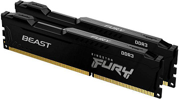 память оперативная kf318c10bbk2/8 8gb 1866mhz ddr3 cl10 dimm (kit of 2) fury beast black kingston 1000632726 от BTSprom.by