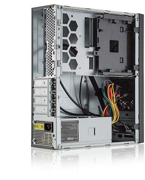 корпус с блоком питания 300вт fl-1001 matx case black w/psu tfx 300w w/2хusb2.0+2хusb3.0 w/1xcombo audio w/pwr cord w/ 8cm fan foxline 1000617918 от BTSprom.by