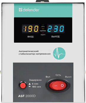 стабилизатор напряжения asf 2000d напольный 1200вт метал корпус 2 розетки defender 1000626252 от BTSprom.by