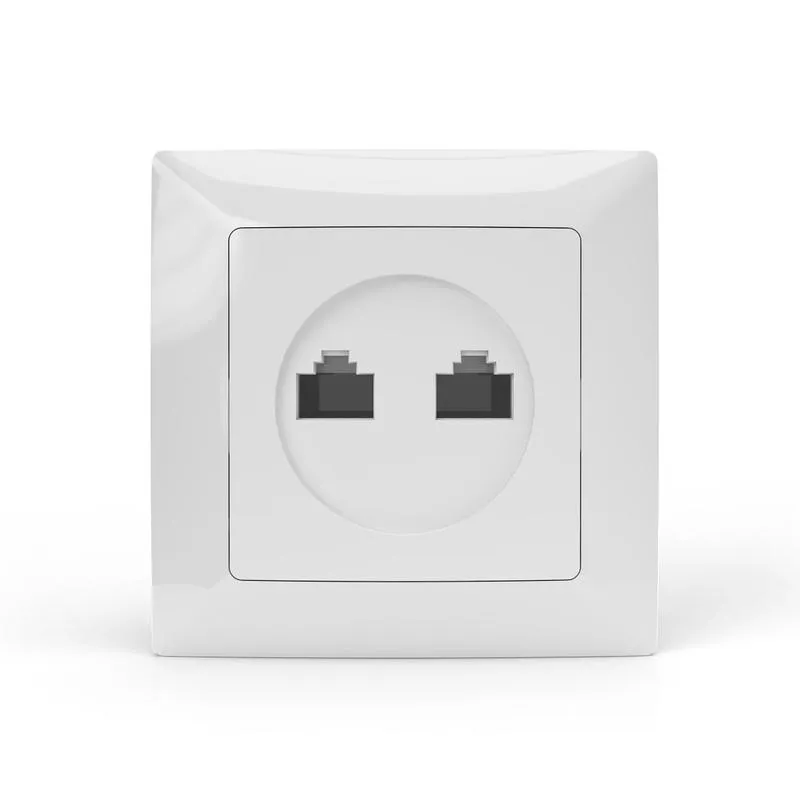  Розетка компьютерная 2-м СП AVA в сборе бел. TOKOV LIGHT TKL-AV-RC2-C01 фото в каталоге от BTSprom.by