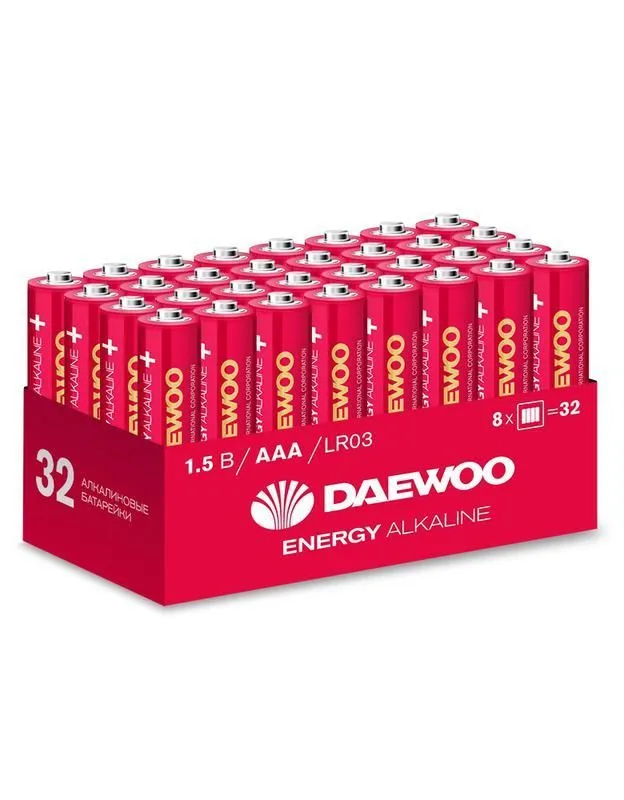 элемент питания алкалиновый aaa/lr03 1.5в energy alkaline 2021 pack-32 (уп.32шт) daewoo 5030084 от BTSprom.by