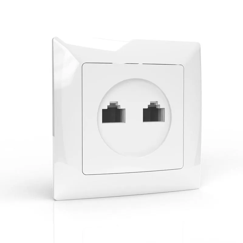  Розетка компьютерная 2-м СП AVA в сборе бел. TOKOV LIGHT TKL-AV-RC2-C01 фото в каталоге от BTSprom.by