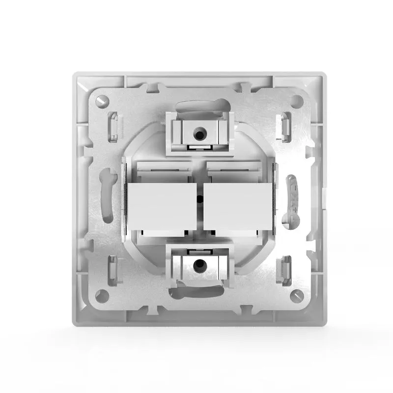  Розетка компьютерная 2-м СП AVA в сборе бел. TOKOV LIGHT TKL-AV-RC2-C01 фото в каталоге от BTSprom.by