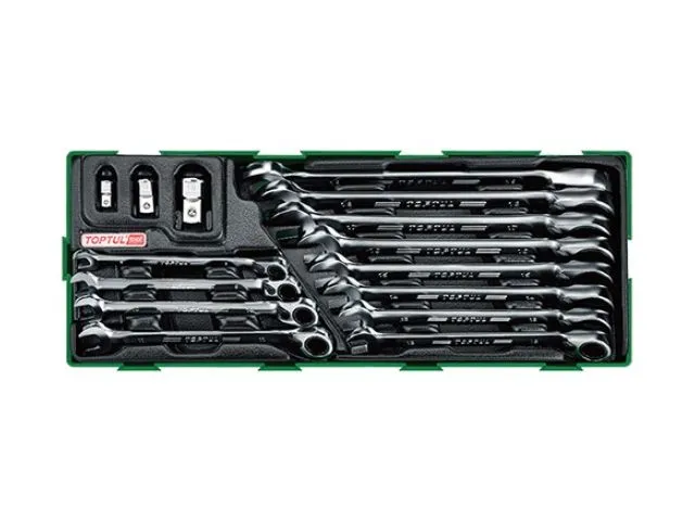 набор-сет ключей комбинир. с перекл. трещоткой 15предм. toptul gta1541 от BTSprom.by