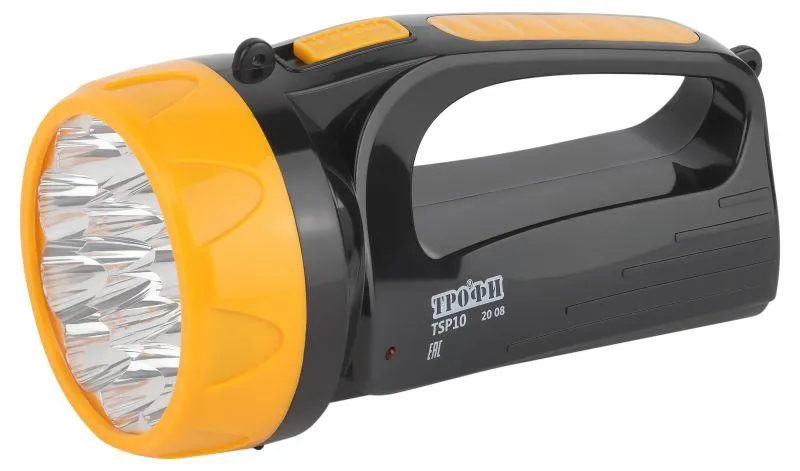 фонарь-прожектор аккумуляторный tsp10 15led 2 режима 4в 1.5а.ч зу 220в (картон. упак.) трофи б0016537 от BTSprom.by