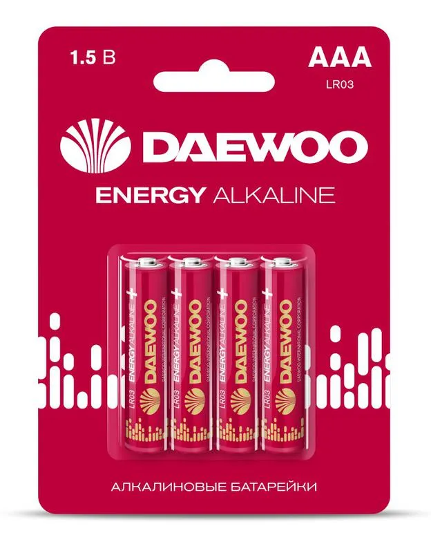элемент питания алкалиновый aaa/lr03 1.5в energy alkaline 2021 bl-4 (уп.4шт) daewoo 5029903 от BTSprom.by